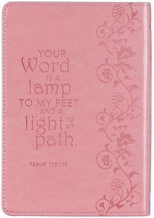 Personalized Devotional Daily Light for Women Pink Faux Leather