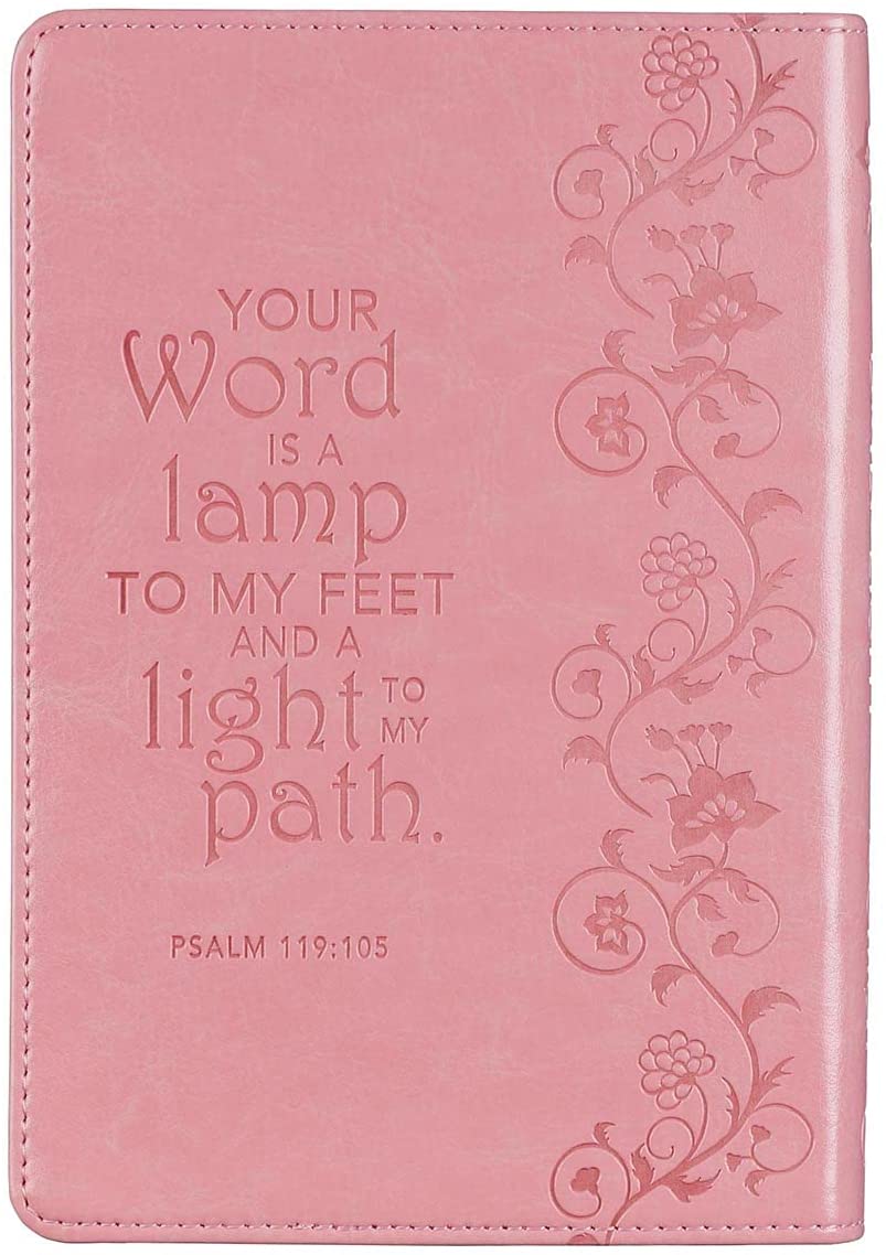 Personalized Devotional Daily Light for Women Pink Faux Leather