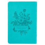 Personalized Devotional He Whispers Your Name Faux Leather Turquoise