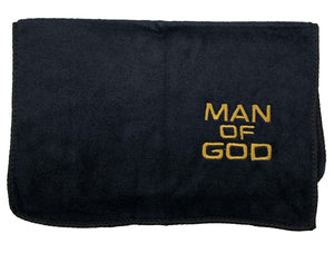 Black Microfiber Man of God Pastor Towel