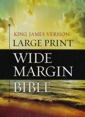 Personalized KJV Large Print Wide Margin Bible Bonded Leather Black