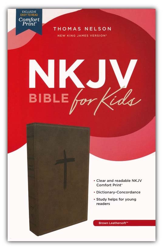 Personalized NKJV Holy Bible for Kids Leathersoft Brown Comfort Print