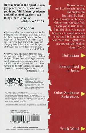 The Fruit of the Spirit Pamphlet