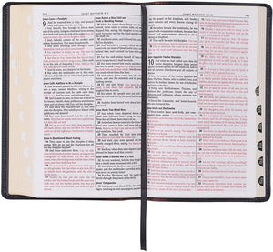 Personalized KJV Deluxe Gift Bible Two-Tone Brown and Black Full-Grain