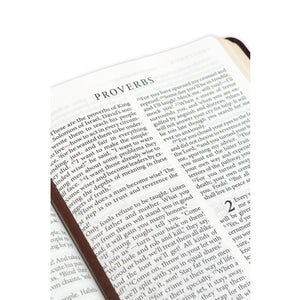 Personalized The Living Bible Large Print Edition TuTone Brown Leatherlike