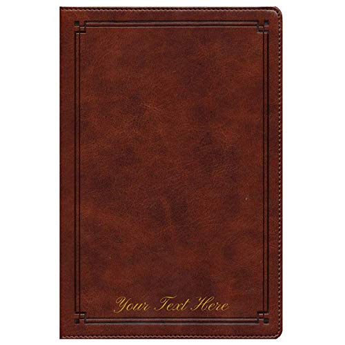 Personalized NKJV Comfort Print Study Bible Imitation Leather Mahogany