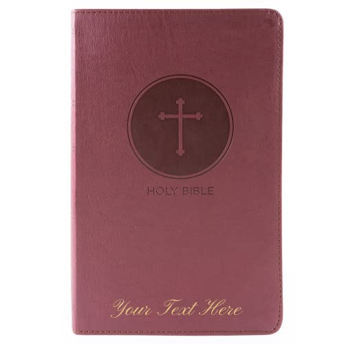 Personalized NKJV Deluxe Gift Bible Burgundy Leathersoft Red Letter Comfort Print