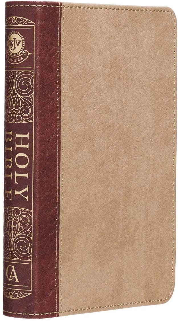 Personalized KJV Holy Bible Small Compact Bible Two-Tone Brown