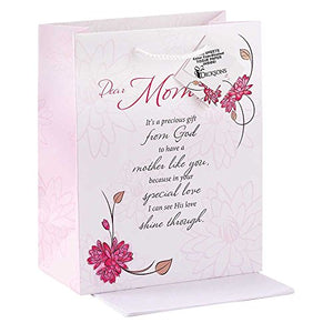 Dear Mom Pink Floral Medium Gift Bag