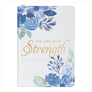 Personalized Custom Text Your Name Lord Is My Strength Zipper Journal