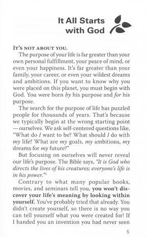 The Purpose-Driven Life: What on Earth Am I Here For? (Booklet) - Rick Warren