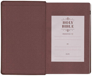 Personalized KJV Medium Brown Giant Print Bible with Thumb Index