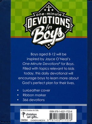 Personalized Devotional  for Boys inLuxleather One Minute Devotions
