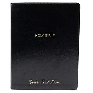 Personalized NKJV Journal The Word Bible Leathersoft Black Comfort Print: Reflect Journal