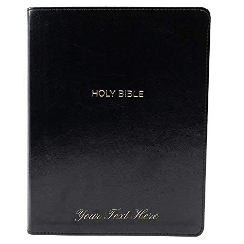 Personalized NKJV Journal The Word Bible Leathersoft Black Comfort Print: Reflect Journal