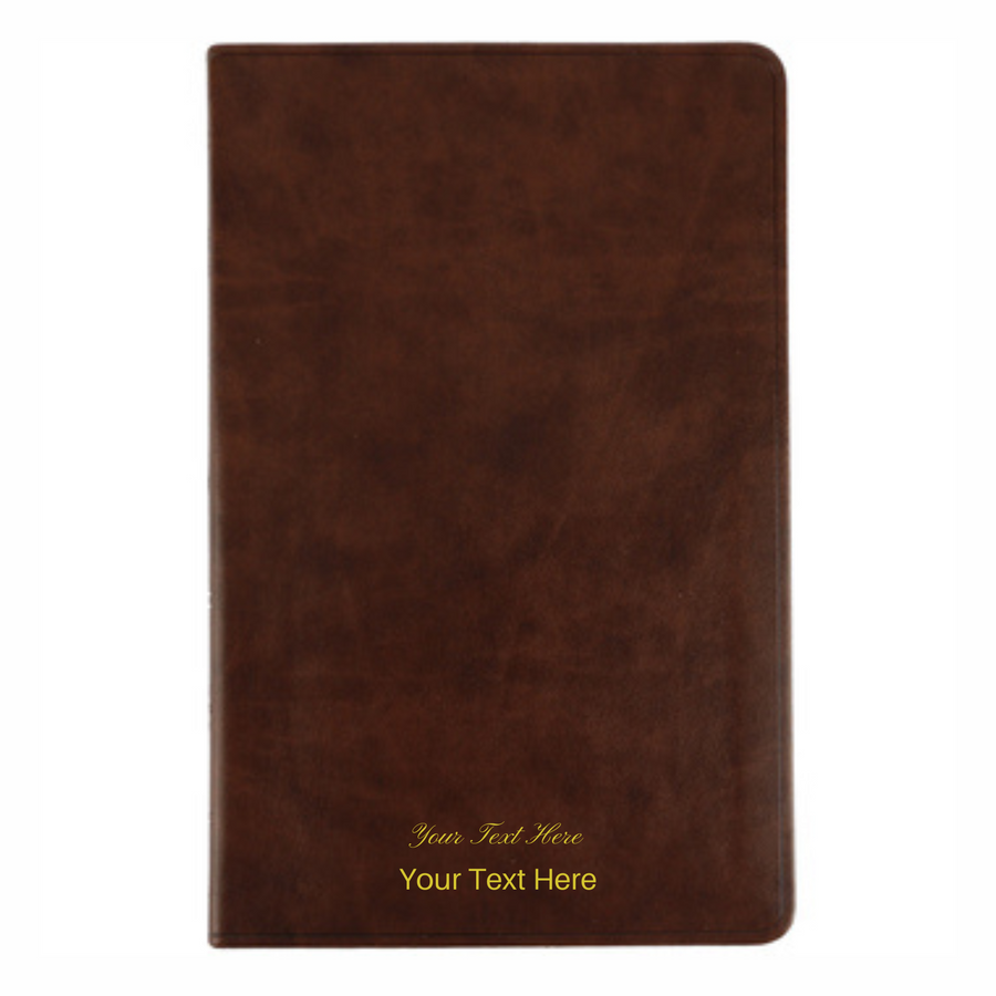 Personalized Custom Text Your Name ESV Premium Gift Holy Bible TruTone Brown English Standard Version