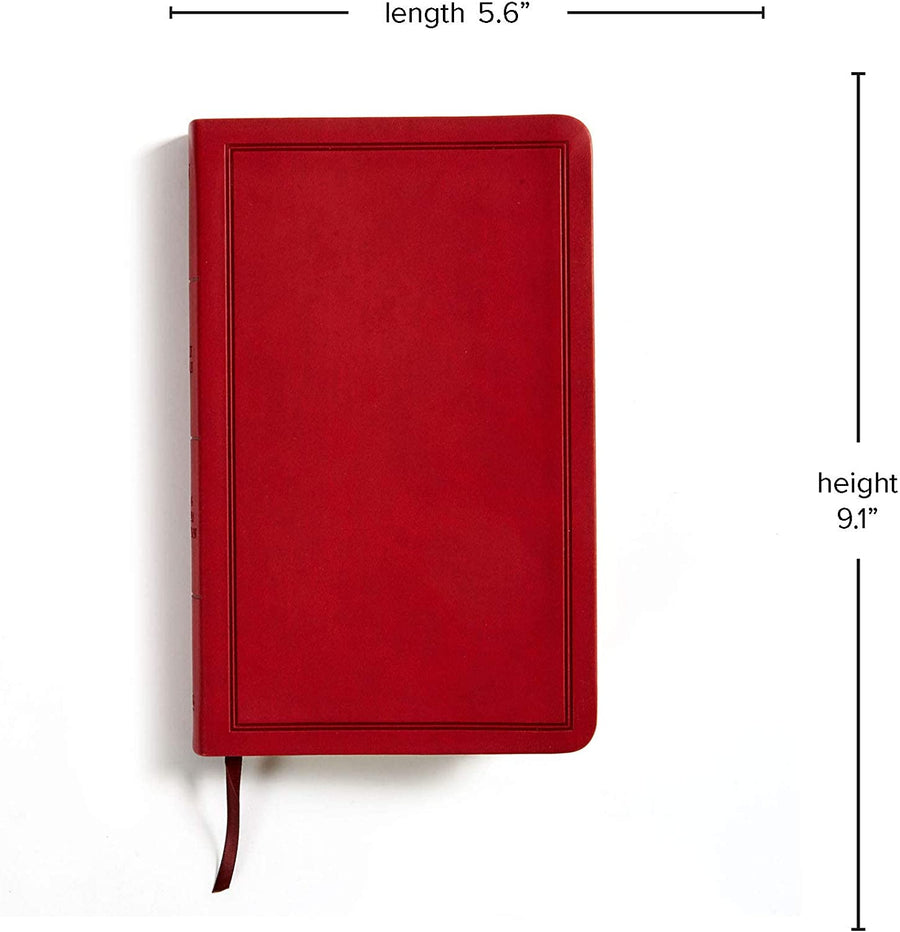 Personalized KJV Deluxe Gift Bible Burgundy LeatherTouch Red Letter Smythe Sewn Easy-to-Carry Double Column