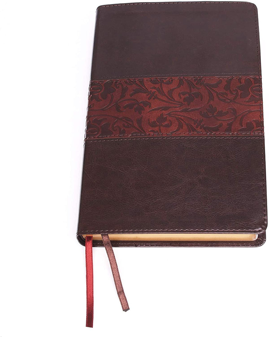 Personalized Custom Text Your Name NKJV The Study Bible for Women Mahogany Leather Touch