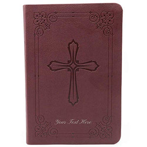 Personalized NIV Compact Bible Burgundy LeatherSoft w/Cross
