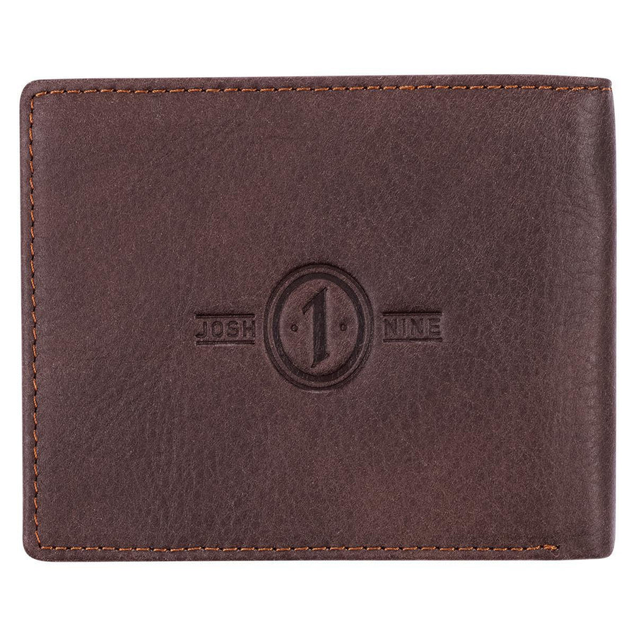 The World's Best Dad Brown Joshua 1:9 Genuine Leather Wallet