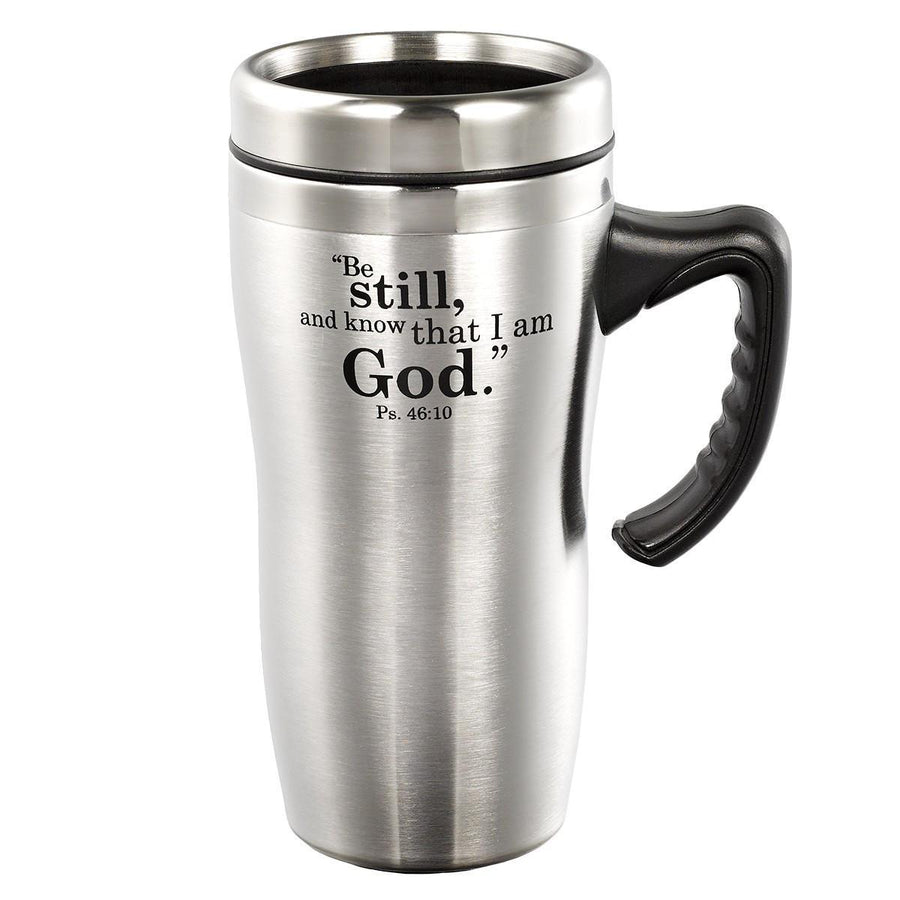 Be Still & Know Psalm 46:10 Stainless Steel Travel Mug With Handle