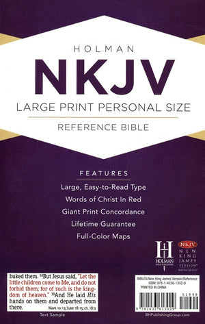 Personalized Custom Text Your Name NKJV Large Print Personal Size Reference Bible LeatherTouch Pink