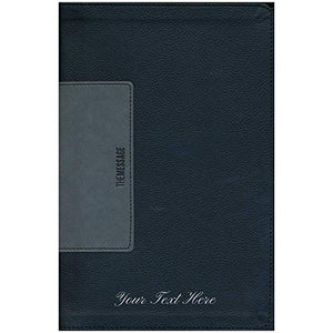 Personalized The Message Bible Black/Slate Leather-Look