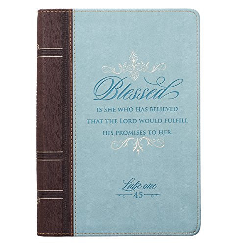 Blessed Luke 1:45 Zippered Classic LuxLeather Journal