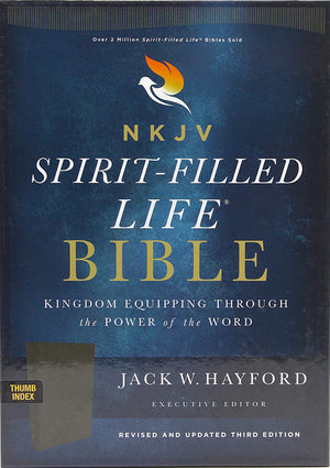 Personalized NKJV Spirit-Filled Life Bible Third Edition Genuine Leather Black Indexed Comfort Print