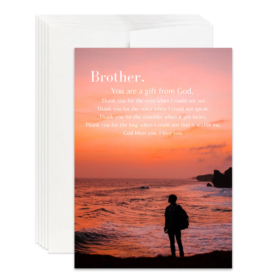 Christian Thank You Brother Card for Appreciation Card Christian Thank You to Brother Gift for Christian Appreciation