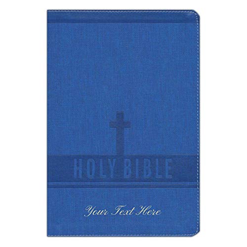 Personalized NIV Bible for Kids Large Print Thinline Leathersoft Blue