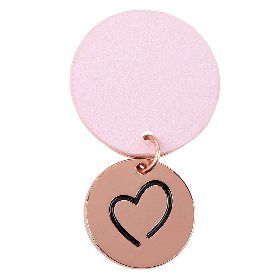 Be Grateful Rose Gold Key Ring with Pink Disc