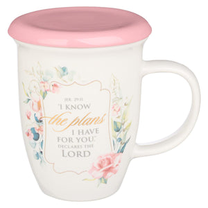 I Know the Plans Jeremiah 29:11 Pink Coaster Ceramic Coffee Mug