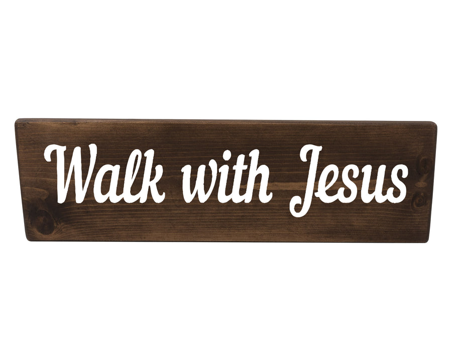 Walk With Jesus Key Holder Wood Decor