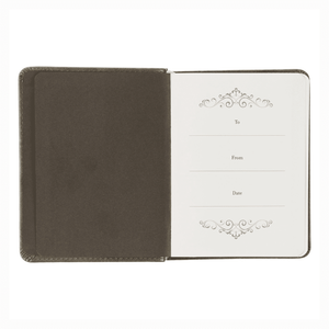 Personalized Custom Text Your Name Daily Prayers for Graduates Devotional Gray Faux Leather