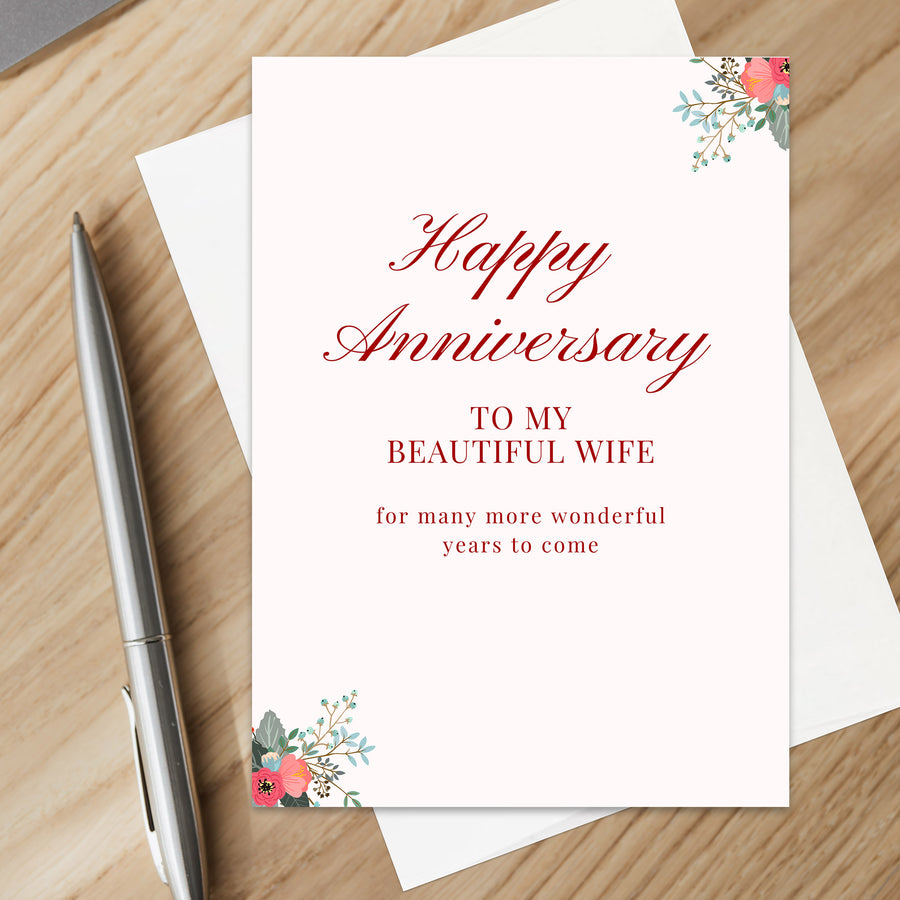 Christian Anniversary Card for Wife, Her