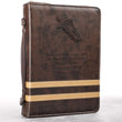 Load image into Gallery viewer, Two-Tone Stripe Isaiah 40:31, Faux Leather Bible Cover (Large) [Unbound]
