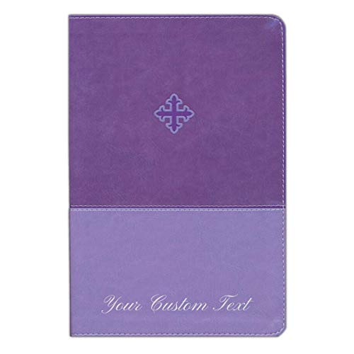 Personalized Bible with Custom Text The Amplified Study Bible Leathersoft Thumb Indexed Purple