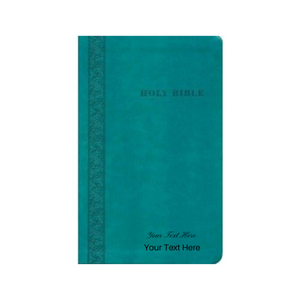 Personalized KJV Thinline Reference Bible Portable Easy-to-Read Turquoise King James Version