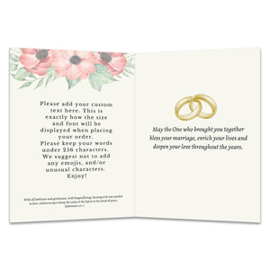 Personalized Christian Wedding Card for Marriage Custom Your Photo Image Upload Your Text Greeting Card