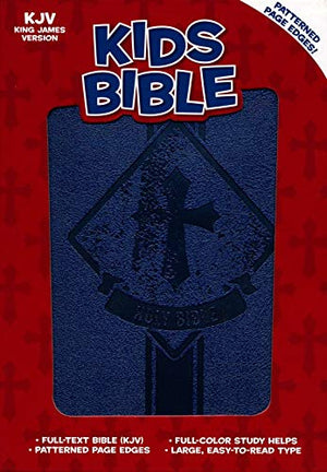 Personalized KJV Kids Bible Royal Blue LeatherTouch