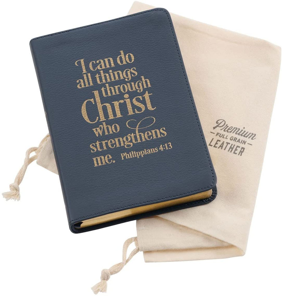 Personalized I Can Do All Things Full Grain Leather Journal Philippians 4:13