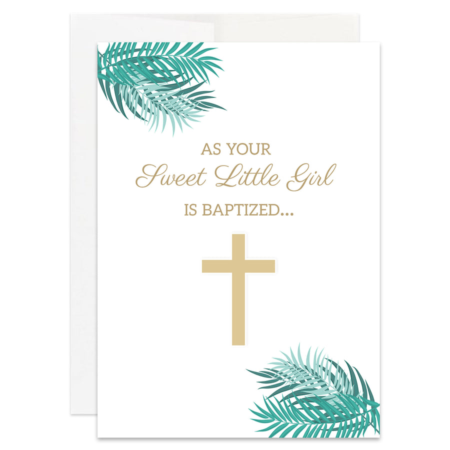 Baby Girl Baptism Card