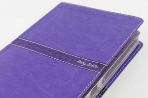 Personalized KJV Thinline Leathersoft Purple Comfort Print Holy Bible