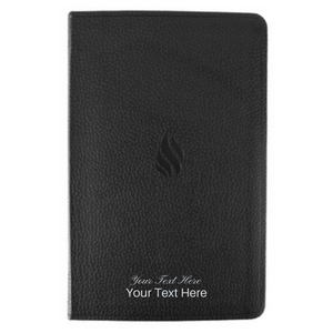 Personalized Custom Text Your Name ESV Premium Gift Holy Bible TruTone Midnight Flame Black English Standard Version