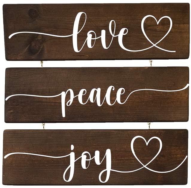 Love Joy Peace Wood Decor