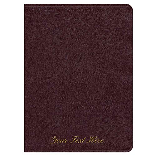 Personalized The Ryrie NAS Study Bible Bonded Leather Burgundy Red Letter Edition
