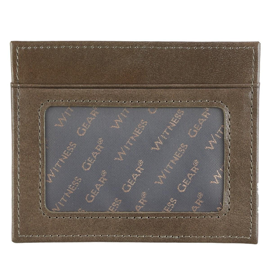 John 3:16 Cross Taupe Full Grain Leather Wallet