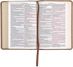 Personalized KJV Holy Bible Small Compact Bible Two-Tone Brown