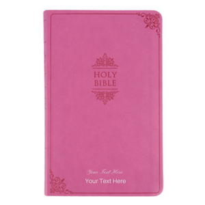 Personalized Custom Text Your Name NIV Value Thinline Bible Comfort Print Leathersoft Orchid New International Version